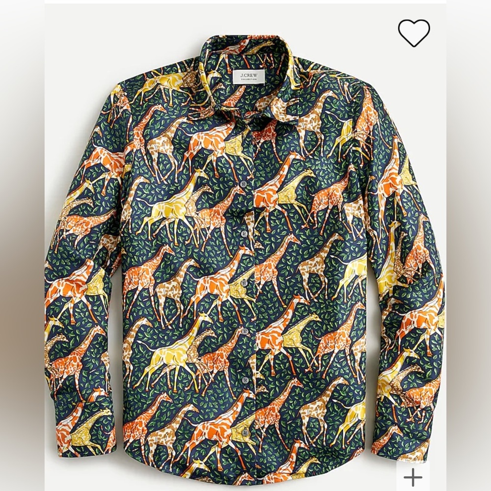 Collection silk twill shirt in giraffes Size Small